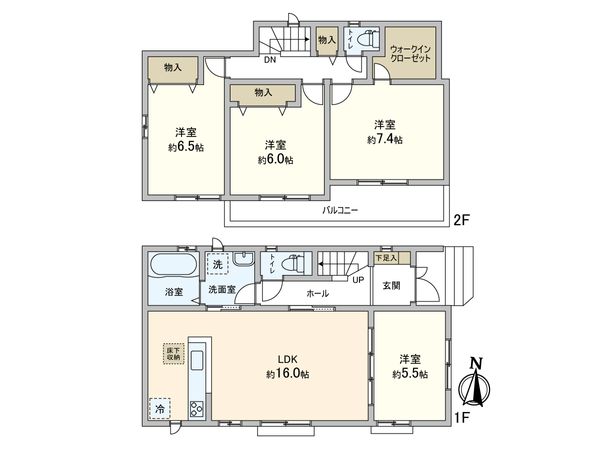 松戸市幸田4丁目 新築戸建 D号棟 間取図(平面図) 松戸市幸田4丁目 新築戸建 D号棟 間取図(平面図)