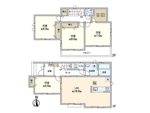 松戸市幸田4丁目 新築戸建 A号棟 間取図(平面図) 松戸市幸田4丁目 新築戸建 A号棟 間取図(平面図)