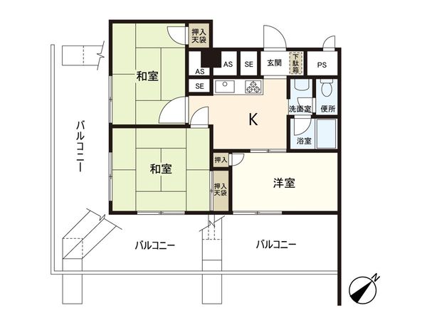 マンション第三松戸 間取図(平面図) マンション第三松戸 間取図(平面図)