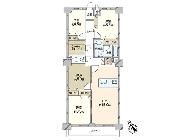 新松戸西パークハウス D棟 間取図(平面図)