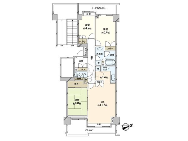 パークハウス新松戸311 間取図(平面図) パークハウス新松戸311 間取図(平面図)