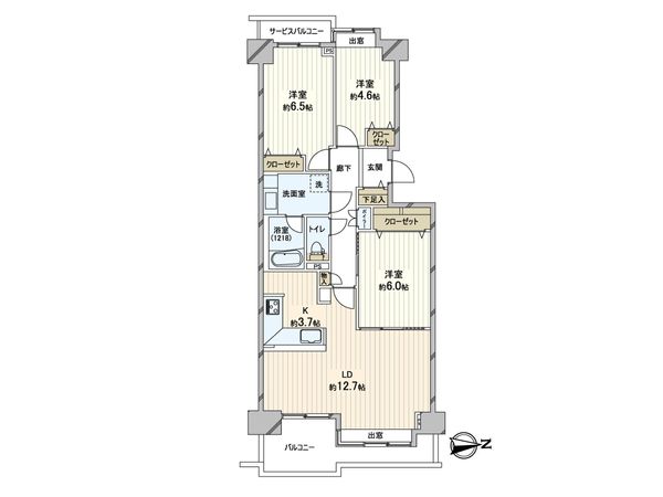 パークハウス新松戸311 間取図(平面図) パークハウス新松戸311 間取図(平面図)