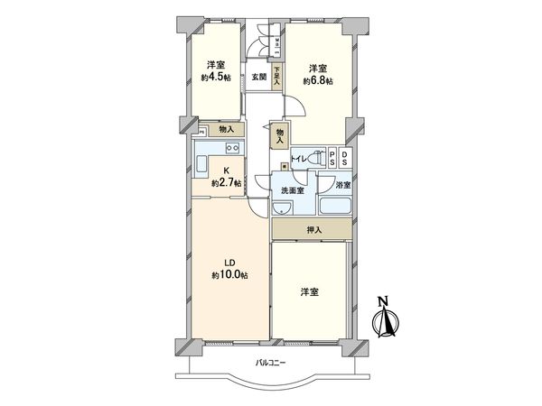 新松戸アゼリアパークハウス A棟 間取図(平面図) 新松戸アゼリアパークハウス A棟 間取図(平面図)