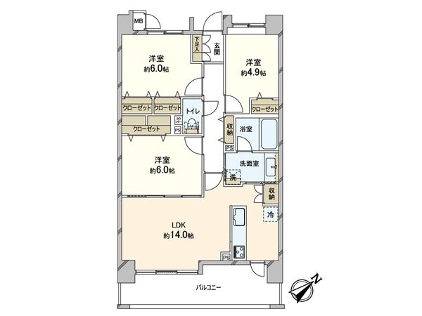 ペルル松戸MABASHI 間取図(平面図) ペルル松戸MABASHI 間取図(平面図)