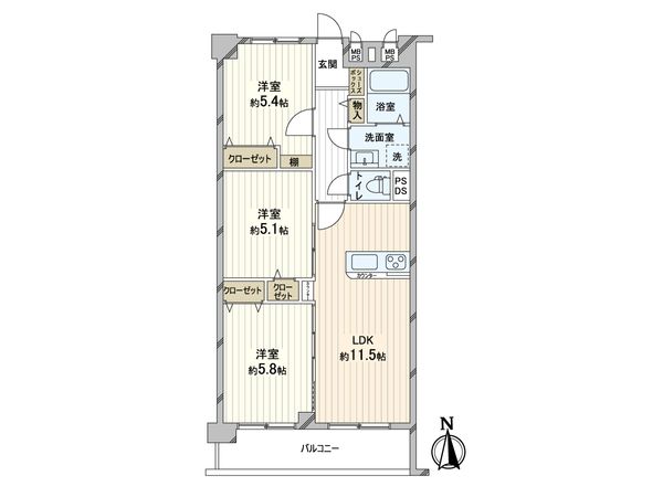新松戸中央パークハウス C棟 間取図(平面図)