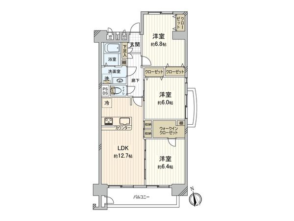 新松戸南パークハウス A棟 間取図(平面図)