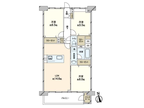 新松戸ハイツ 間取図(平面図) 新松戸ハイツ 間取図(平面図)