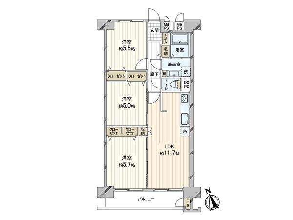 新松戸南パークハウス B棟 間取図(平面図) 新松戸南パークハウス B棟 間取図(平面図)