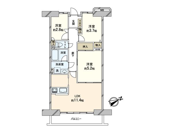 ライオンズマンション三郷 間取図(平面図) ライオンズマンション三郷 間取図(平面図)