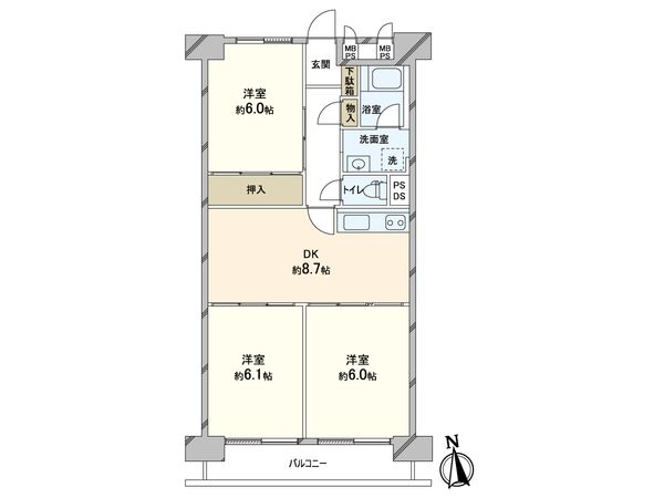 新松戸中央パークハウス C棟 間取図(平面図) 新松戸中央パークハウス C棟 間取図(平面図)