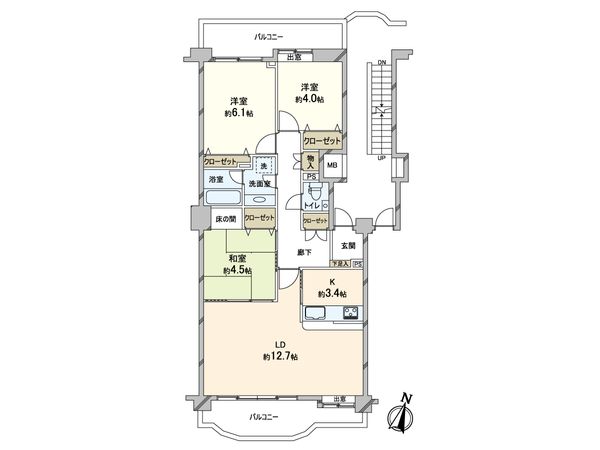 流山ニューシティステージ21パークサイドコート 間取図(平面図) 流山ニューシティステージ21パークサイドコート 間取図(平面図)