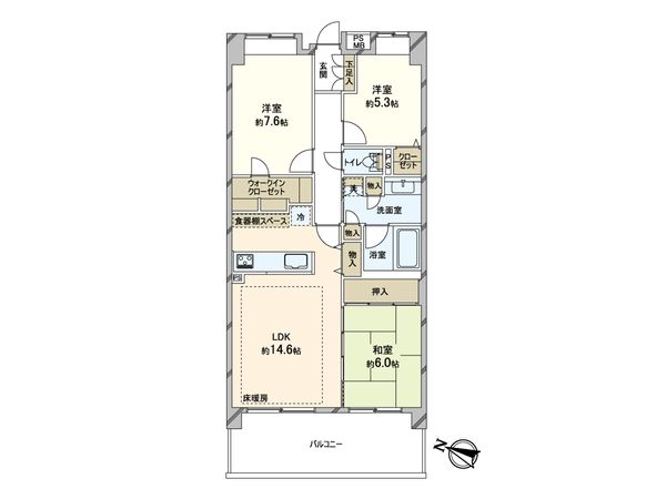 グーディッシュ北小金 間取図(平面図) 間取図(平面図)