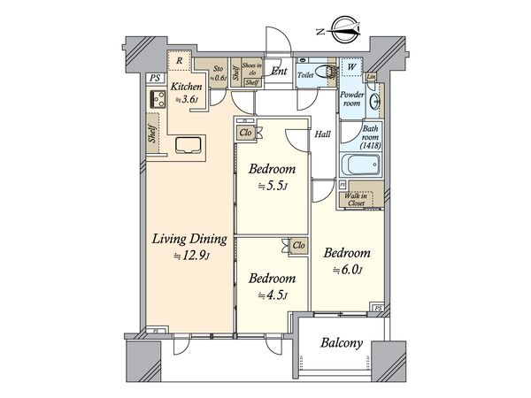 シティタワー銀座東 間取図(平面図) シティタワー銀座東 間取図(平面図)