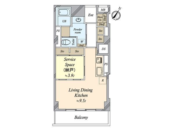 シャンボール第二築地 間取図(平面図) シャンボール第二築地 間取図(平面図)