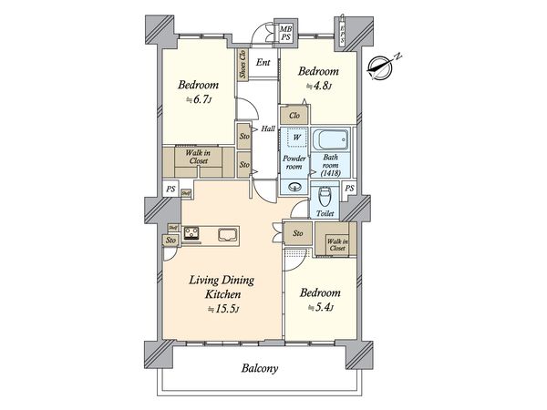 ムーンアイランドタワー 間取図(平面図) ムーンアイランドタワー 間取図(平面図)