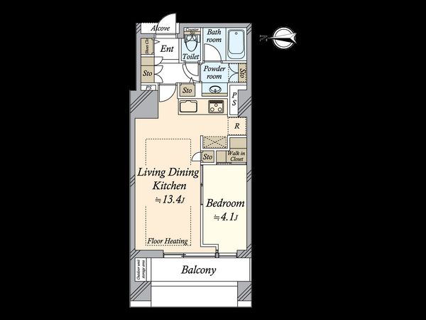 シティフロントタワー 間取図(平面図)