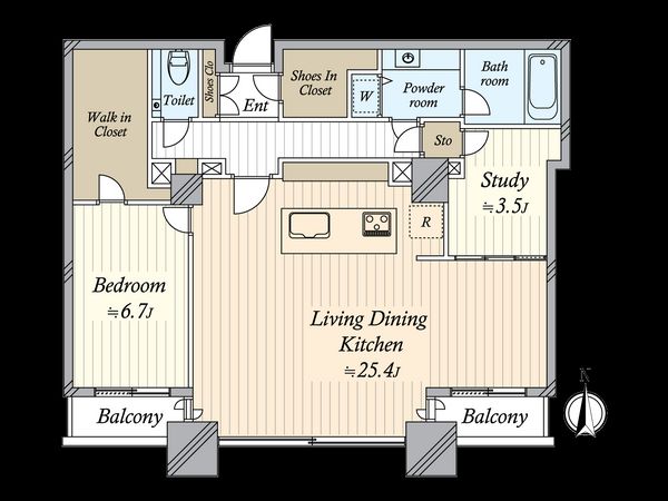 センチュリーパークタワー 間取図(平面図)