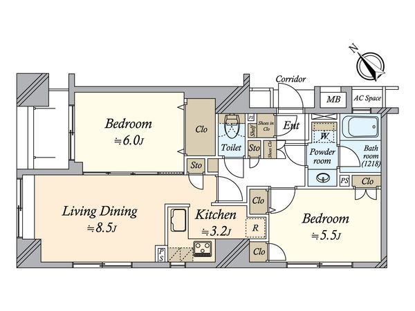 月島シティタワー 間取図(平面図)