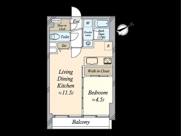 築地武蔵野マンション 間取図(平面図) 間取図(平面図)