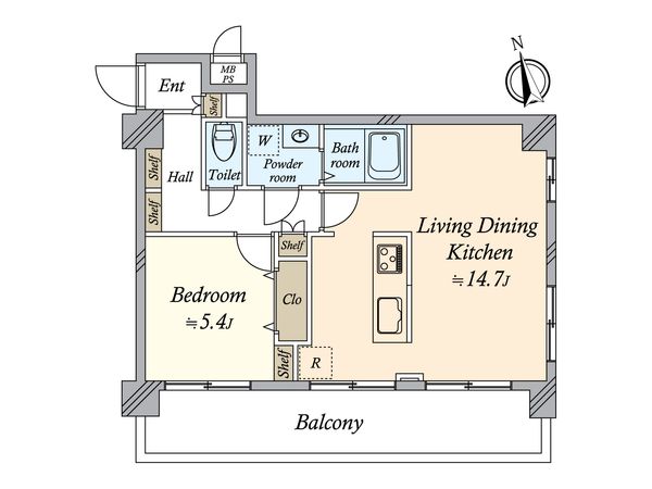 ライオンズマンション新富町 間取図(平面図)