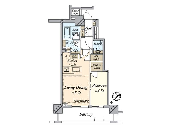 Brillia THE TOWER東京八重洲アベニュー 間取図(平面図) 間取図(平面図)