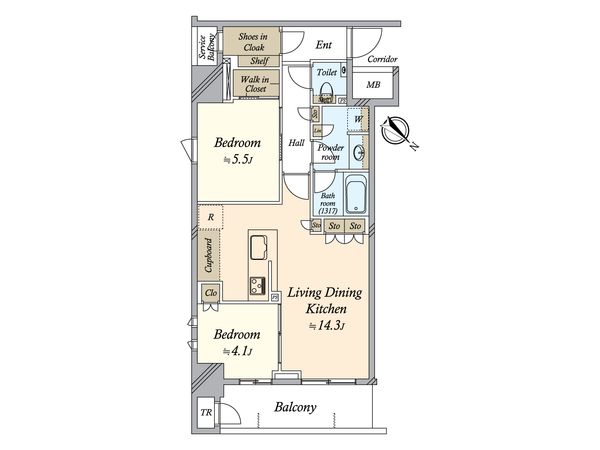 Brillia月島四丁目 間取図(平面図)