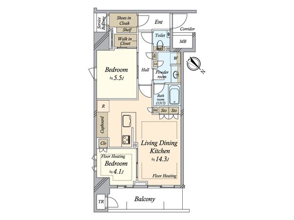 Brillia月島四丁目 間取図(平面図)