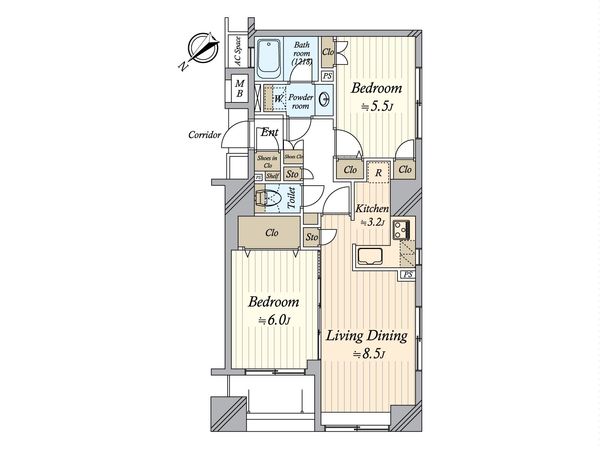 月島シティタワー 間取図(平面図) 間取図(平面図)