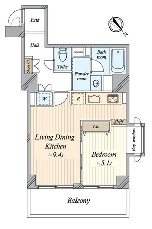 ワコー月島マンション 間取図(平面図) 間取図(平面図)