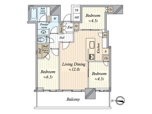 パークタワー晴海 間取図(平面図) 間取図(平面図)
