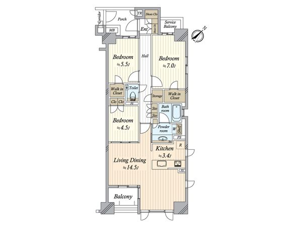 プレミスト佃二丁目 間取図(平面図) プレミスト佃二丁目 間取図(平面図)