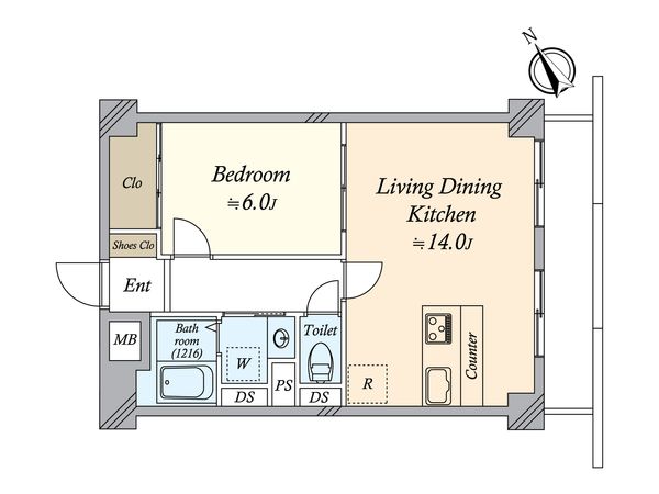 シャルマン築地明石町 間取図(平面図)