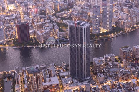 グランドシティタワー月島 航空写真