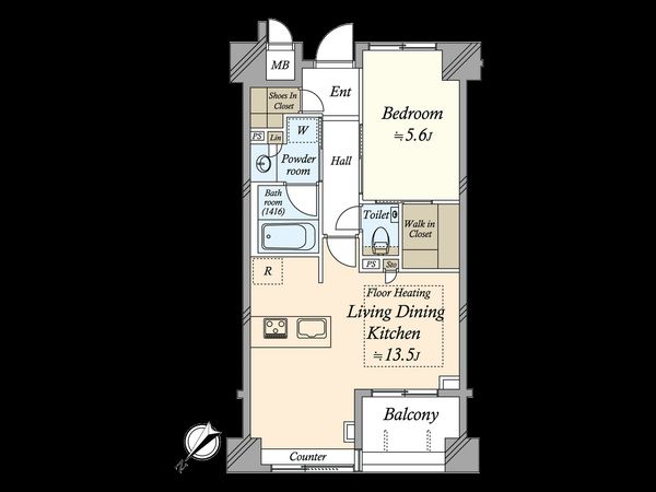 THEパームス月島ルナガーデン 間取図(平面図)
