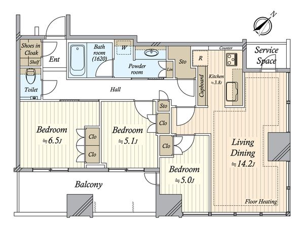 CAPITAL GATE PLACE THE TOWER 間取図(平面図)