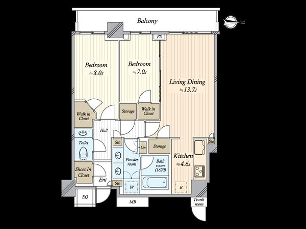 ザ・パークハウス晴海タワーズ ティアロレジデンス 間取図(平面図)