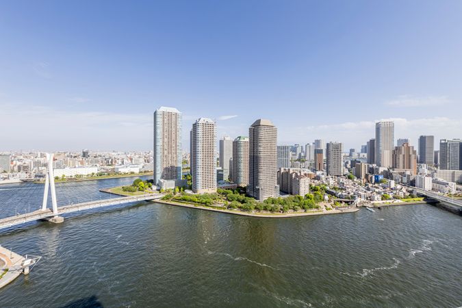 パークシティ中央湊 ザタワー 眺望