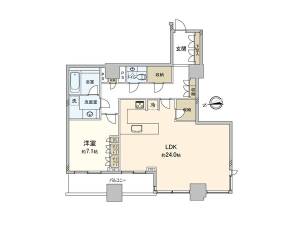 シティタワー高輪 間取図(平面図)