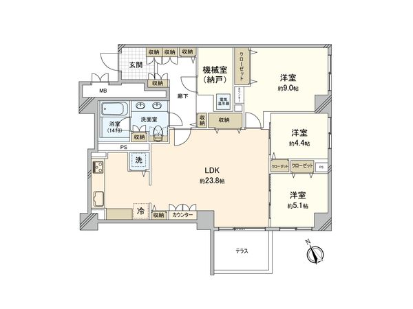 ペアシティ・ルネッサンス 間取図(平面図) ペアシティ・ルネッサンス 間取図(平面図)