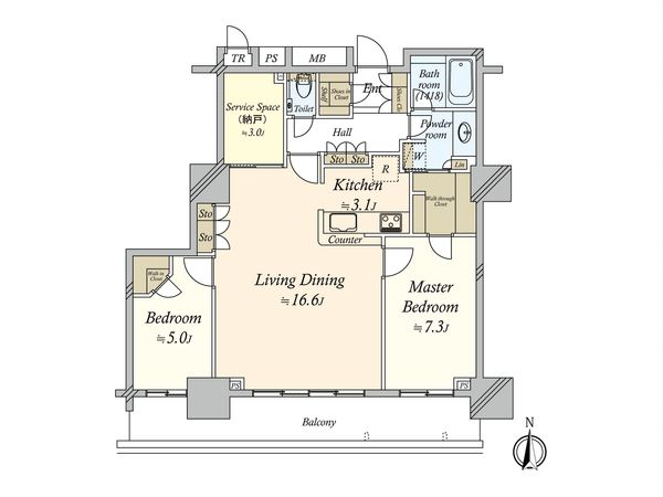 フェイバリッチタワー品川 間取図(平面図) フェイバリッチタワー品川 間取図(平面図)