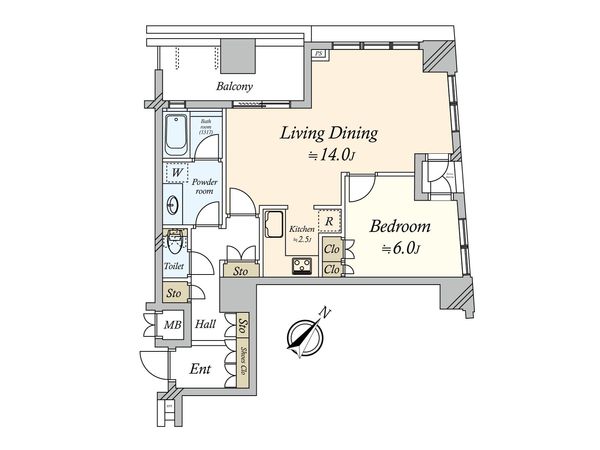 サンウッド品川天王洲タワー 間取図(平面図)