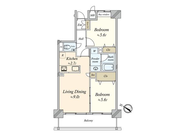 エス・バイ・エルマンション御殿山 間取図(平面図) 間取図(平面図)