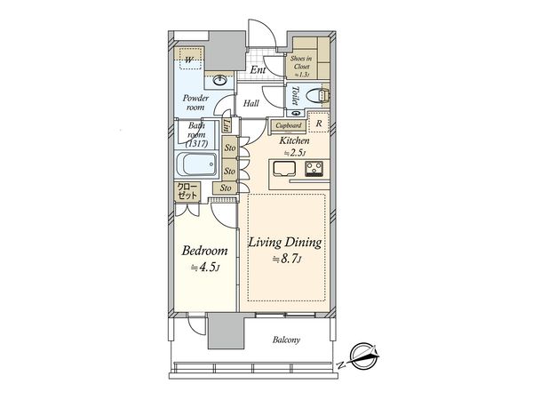リビオタワー品川 間取図(平面図) リビオタワー品川 間取図(平面図)