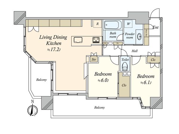 ライオンズマンション高輪 間取図(平面図)