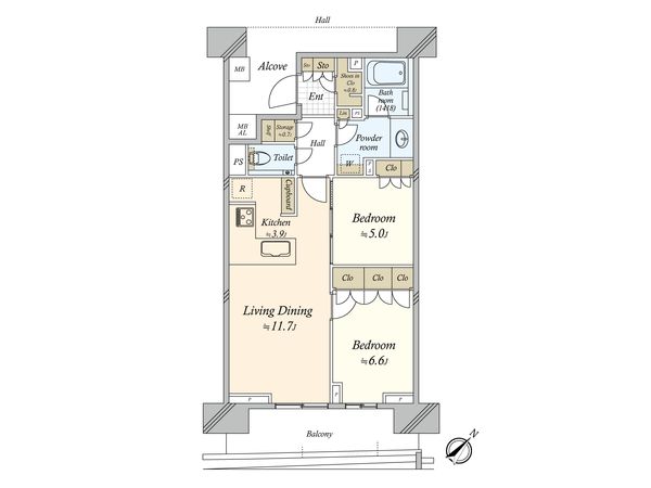 HARUMI FLAG SUN VILLAGE B棟 間取図(平面図) 間取図(平面図)