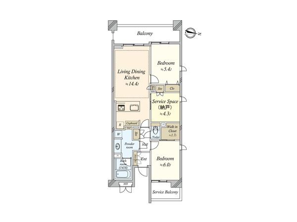 天王洲デュープレックス 間取図(平面図) 天王洲デュープレックス 間取図(平面図)