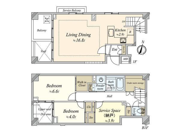 オープンレジデンス御殿山 間取図(平面図) 間取図(平面図)
