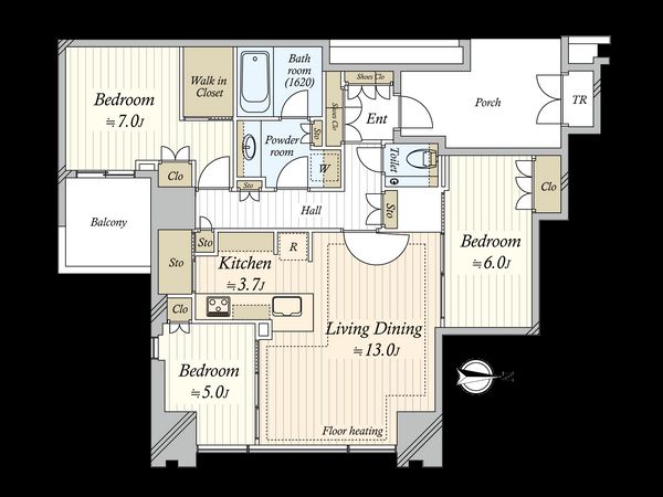 ワールドシティタワーズ ブリーズタワー 間取図(平面図) 間取図(平面図)