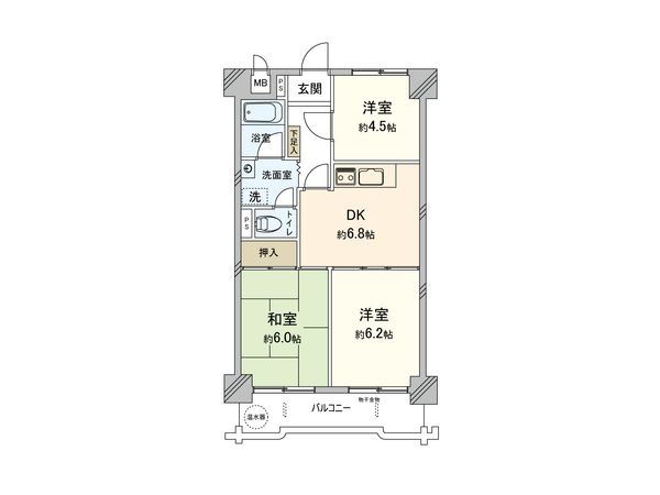 光シャンブル品川東八ッ山公園 間取図(平面図)