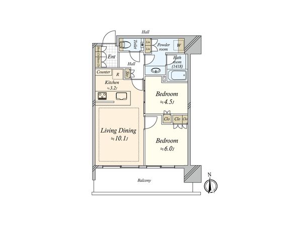 リビオタワー品川 間取図(平面図) リビオタワー品川 間取図(平面図)